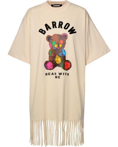 Barrow Beige Cotton Dress - Natural