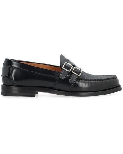Gucci Buckle Loafer With GG - Black