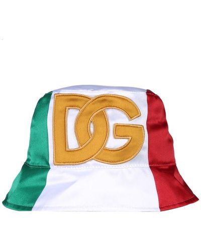 Dolce & Gabbana Bucket Hat With Dg Logo - Multicolour