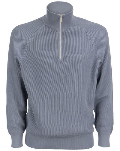 Brunello Cucinelli Cotton Rib Sweater - Multicolor