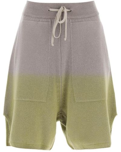 Moncler Loose Fit Cashmere Shorts - Gray