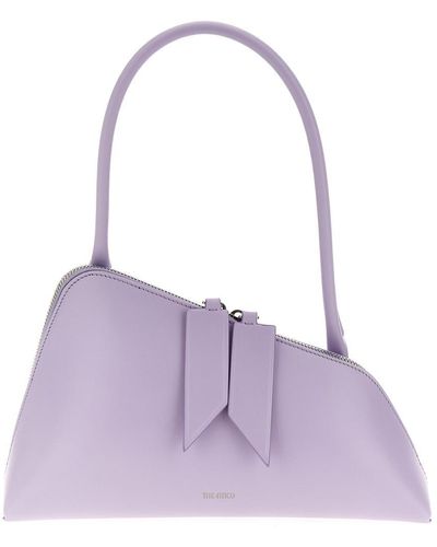 The Attico Sunrise Leather Shoulder Bag - Purple