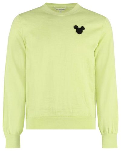 Comme des Garçons Shirt X Disney - Long Sleeve Crew-neck Sweater - Yellow