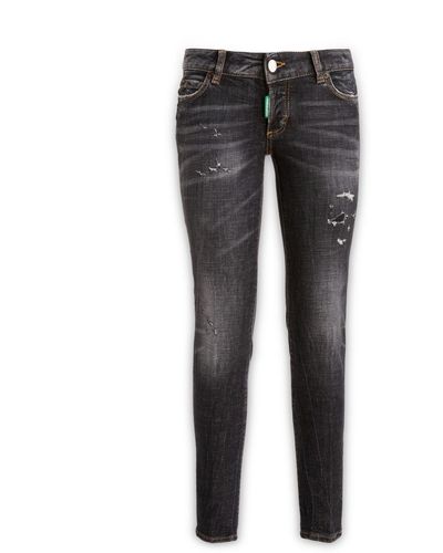 DSquared² Distressed Skinny Jeans - Black