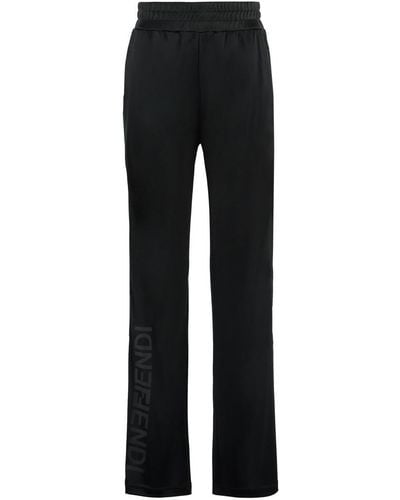 Fendi Contrast Side Stripes Pants - Black