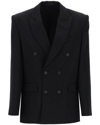Wardrobe NYC Double-Breasted Blazer - Black