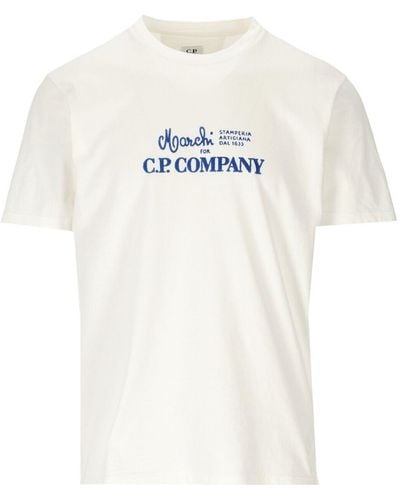 C.P. Company Jersey 24/1 Graphic T-shirt - White