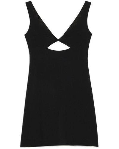 Ami Paris Cut-out Detail Mini Dress - Black