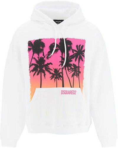 DSquared² Sunrise Print Hoodie - Pink