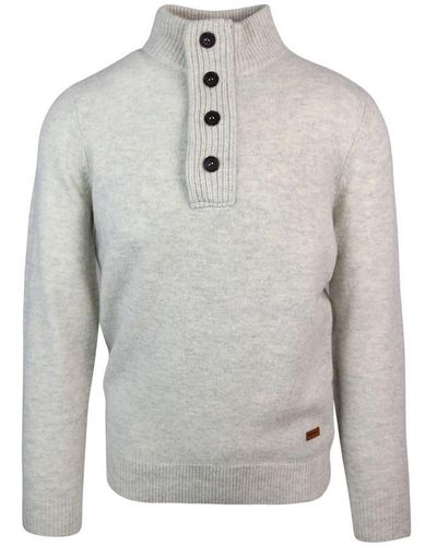 Barbour Half-buttoned Knitted Sweater - Gray