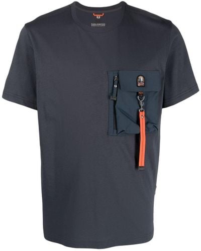 Parajumpers Pocket Detail Cotton T-shirt - Blue