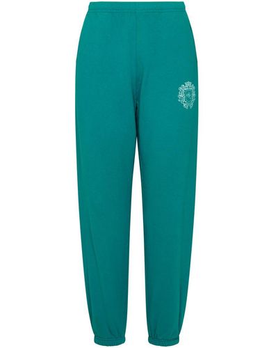Sporty & Rich Cotton Sporty Trousers - Green