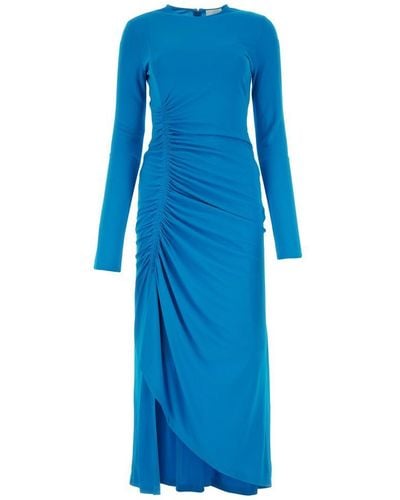 Givenchy Ruched Midi Dress - Women's - Viscose - Blue