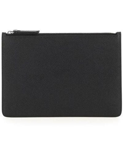Maison Margiela Grained Leather Small Pouch - Black