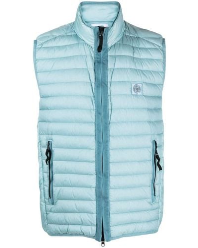 Stone Island Compass-patch Padded Gilet - Blue