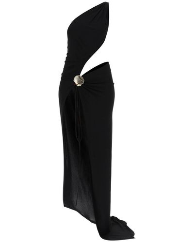 DSquared² One-shoulder Long Dress With - Black