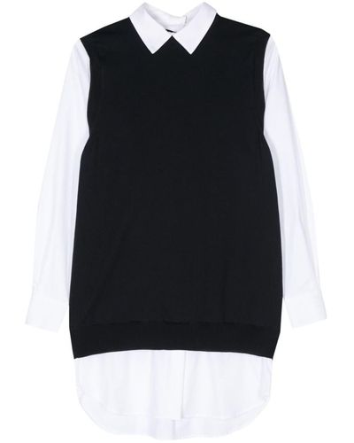 Semicouture Loucia Cotton Shirt Dress - Black