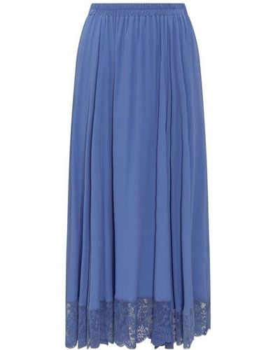 Jucca Skirt With Lace - Blue