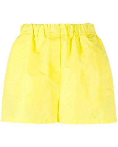 MSGM Shorts With Elasticated Waistband - Yellow