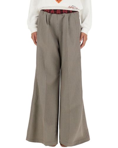 Marni Plaid Pants - Gray