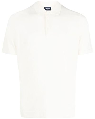 Drumohr Short Sleeves Polo Shirt With Buttons Clothing - White