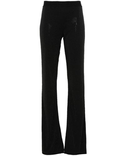 Versace Tape Crystal All Over Pants - Black