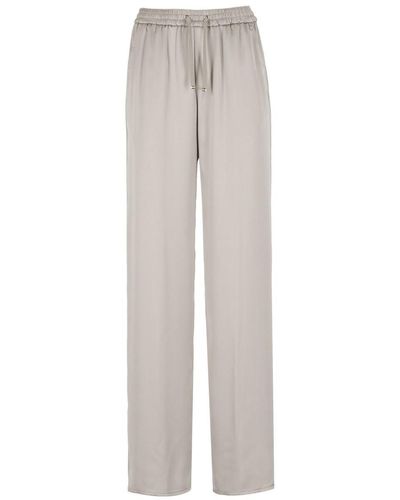Herno Casual Satin Trousers - Grey