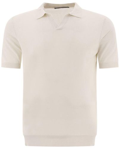Tagliatore Silk Polo Shirt - White