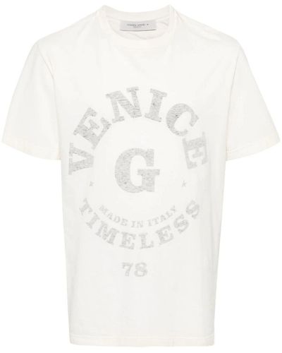 Golden Goose Logo-print Cotton T-shirt - White
