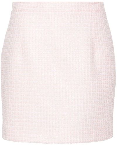 Alessandra Rich Tweed Fitted Skirt - Women's - Polyester/polyamide/viscose - Pink