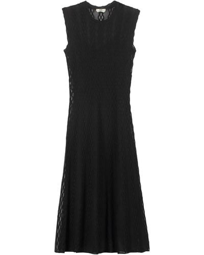 Fendi Midi Viscose Dress - Black