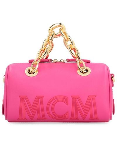 MCM Leather Mini Handbag - Pink