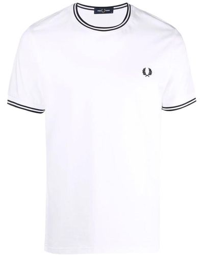 Fred Perry Fp Twin Tipped T-shirt Clothing - White