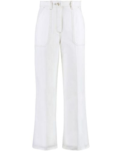 Gucci High-rise Cotton Pants - White