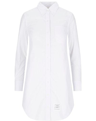 Thom Browne Mini Shirt Dress - White