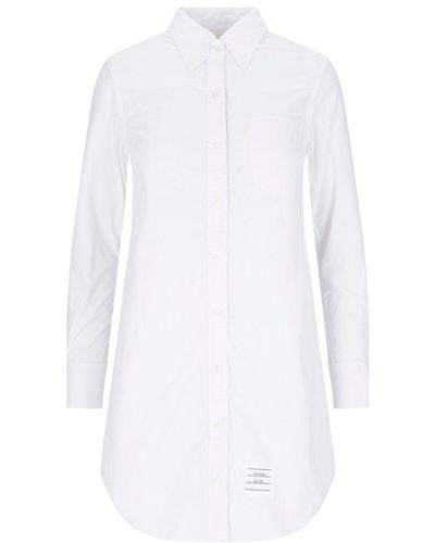 Thom Browne Mini Shirt Dress - White