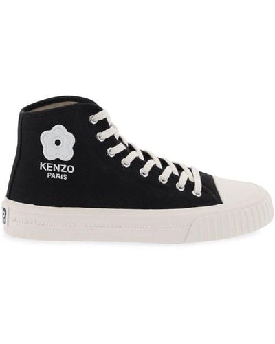 KENZO Canvas Foxy High Top Sneakers - Black