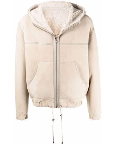 Isabel Marant Reversible Hooded Leather Jacket - Natural