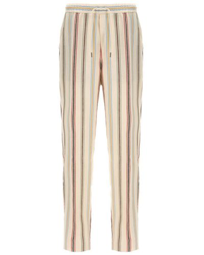 Etro Striped Pants - Natural