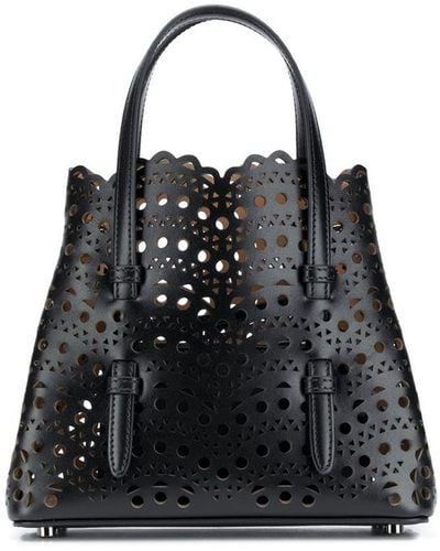 Alaïa Mina 20 Leather Handbag - Black