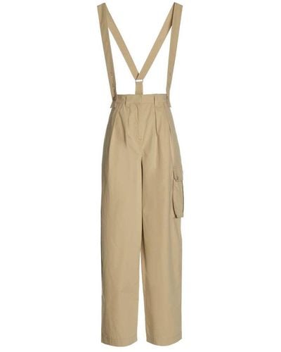 KENZO Cargo Pants With Braces - Natural