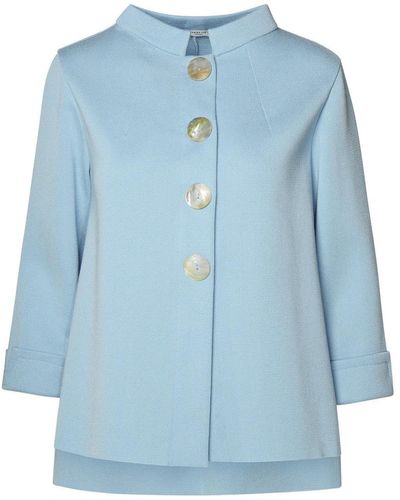 Charlott Light Blue Cotton Blend Jacket