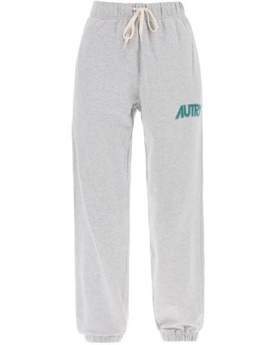 Autry joggers With Logo Print - White