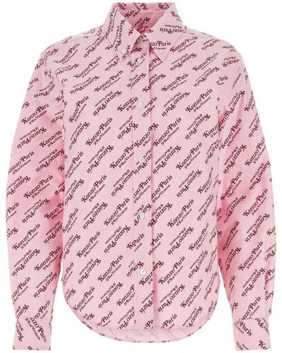 KENZO Printed Oxford Shirt - Pink