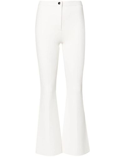 Theory Pleat-Detail Flared Trousers - White