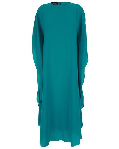 Gianluca Capannolo Long Dress With Boat Neck - Blue