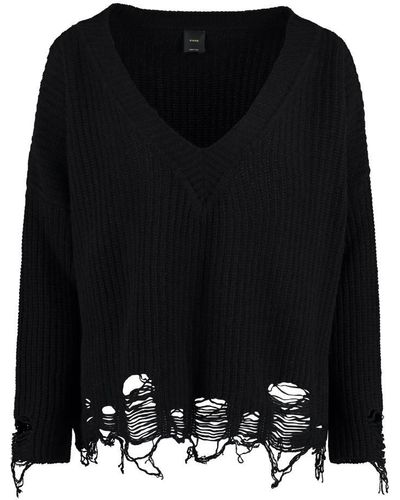 Pinko Ostrica Wool Pullover - Black