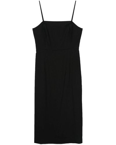 Theory Sleeveless A-line Midi Dress - Black