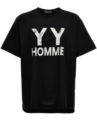 Yohji Yamamoto Logo Print T-Shirt - Black