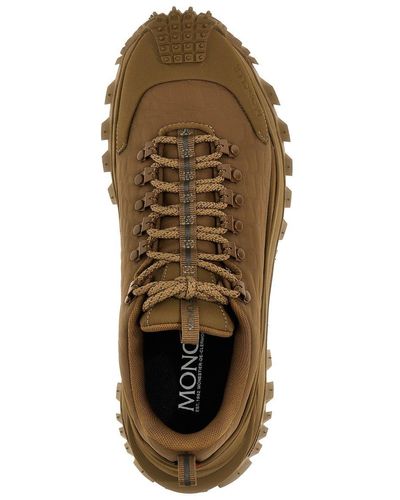Moncler Genius Trailgrip Low-top Sneakers In Embossed Nylon - Brown